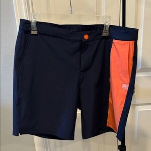 RHONE Navy and Orange Men Swim Hybrids